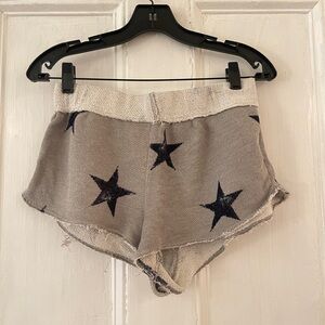 Free People Movement Stars Shorts in Gray with Black Stars in M